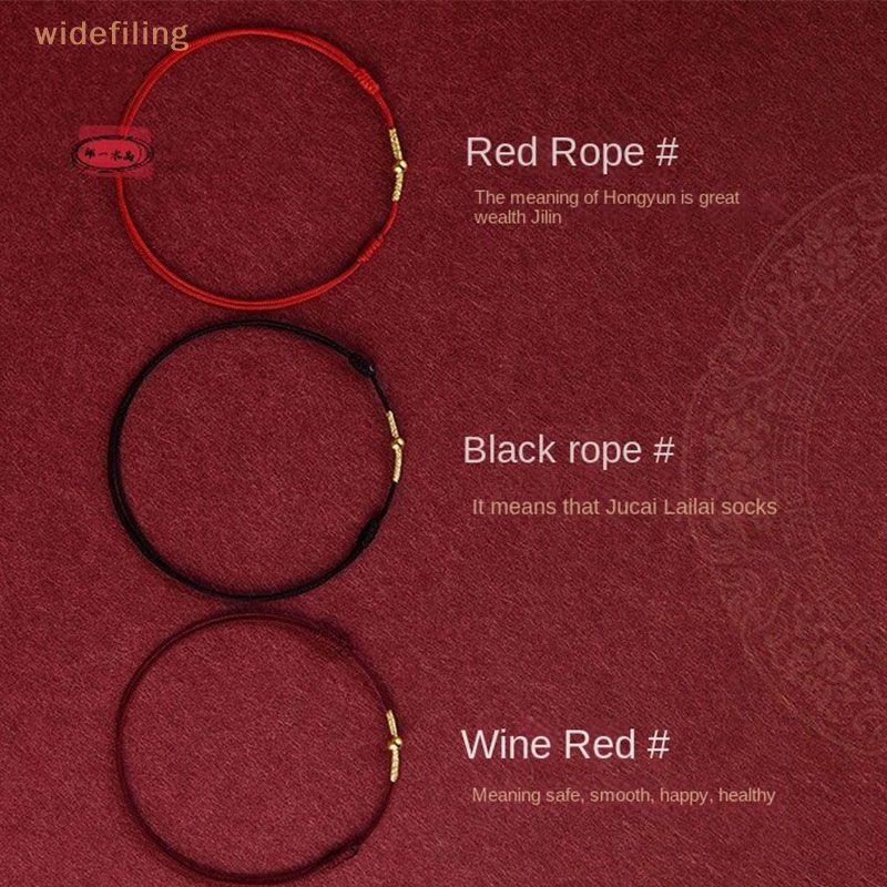 Vòng Đeo Tay May Mắn Bản Rộng Màu Đỏ May Mắn Dễ Điều Chỉnh Thời Trang Cho Cặp Đôi / Bạn Thân