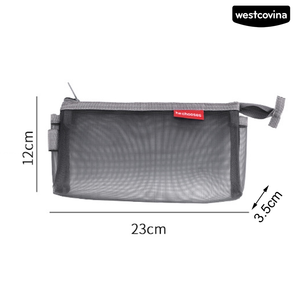 [WSTN]✎Túi Đựng Bút Bằng Lưới Trong Suốt Chống Bụi Sức Chứa Lớn