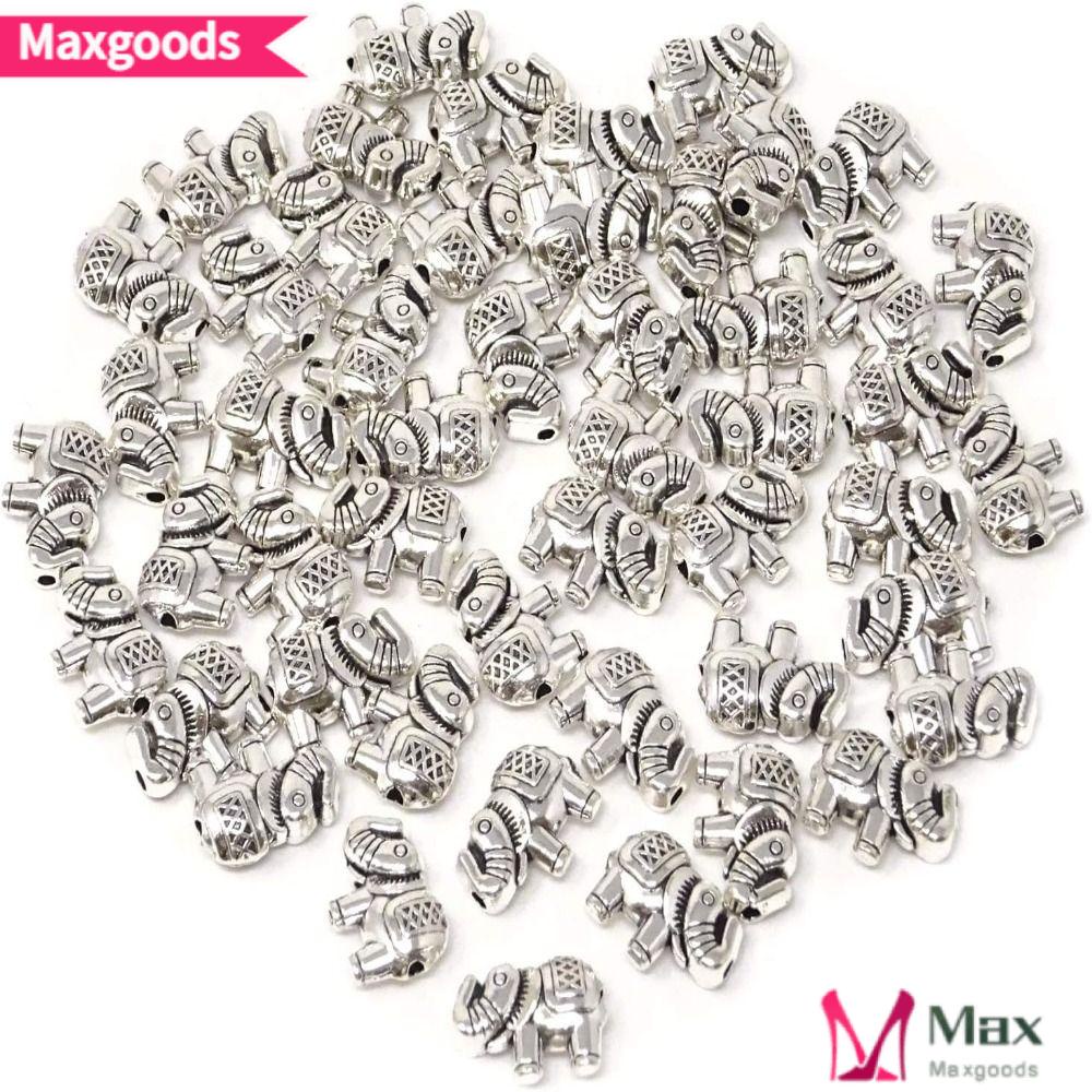 MAXG Bộ 100 Hạt Xỏ Lỗ Hình Voi Kích Thước 8x12mm