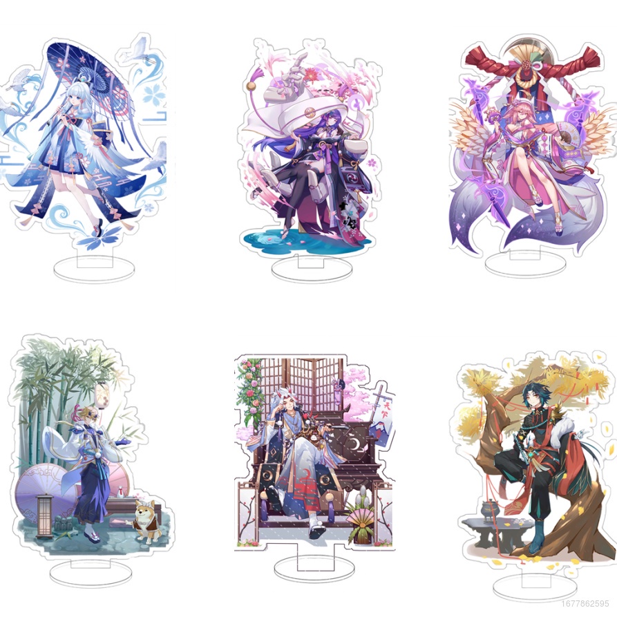 Mô Hình Nhân Vật YB2 Genshin Va Chạm Ayaka Raiden Ei Xiao Yae Miko Bằng Acrylic in 2 mặt