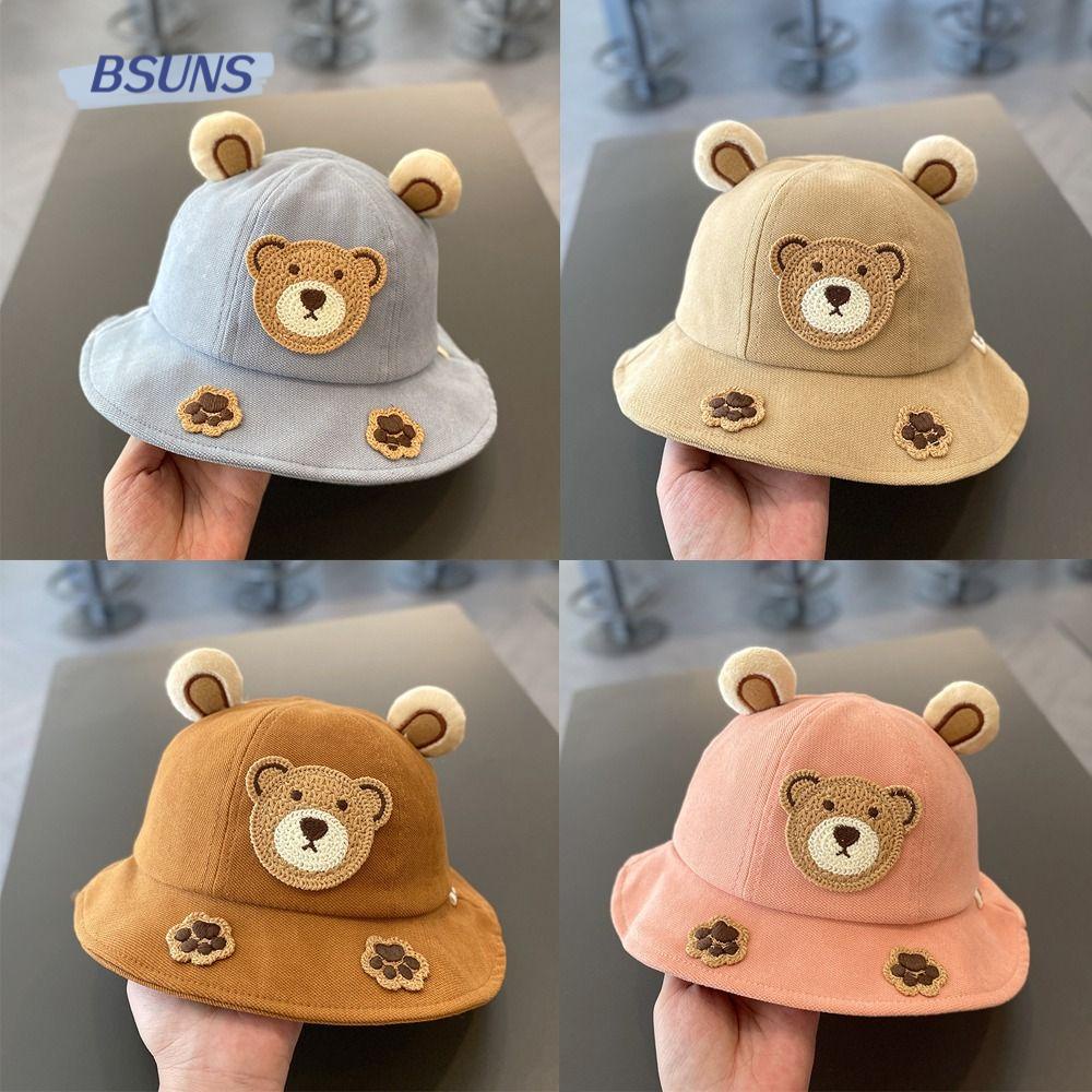 BSUNS Mũ Tai Gấu Dễ Thương Phong Cách Hip Hop Có Thể Điều Chỉnh Cho Bé Gái