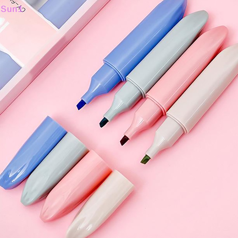 Set 4 Bút Đánh Dấu Sổ Tay Sức Chứa Lớn Màu Sắc Ngọt Ngào