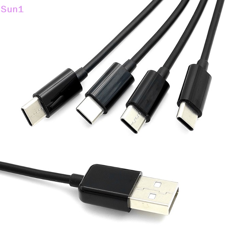Dây Cáp Sạc Cổng USB Type C 4 Trong 1 Dài 50cm Cho Điện Thoại Di Động