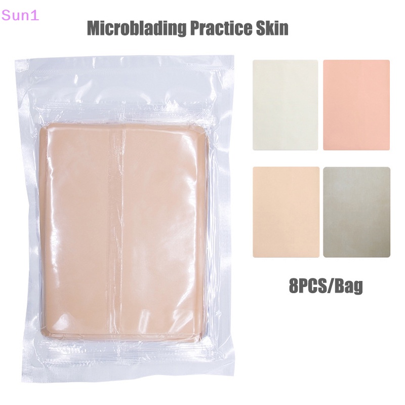 Set 1 / 8 Miếng Da Bằng Silicone Dùng Thực Hành Xăm Lông Mày Tiện Dụng