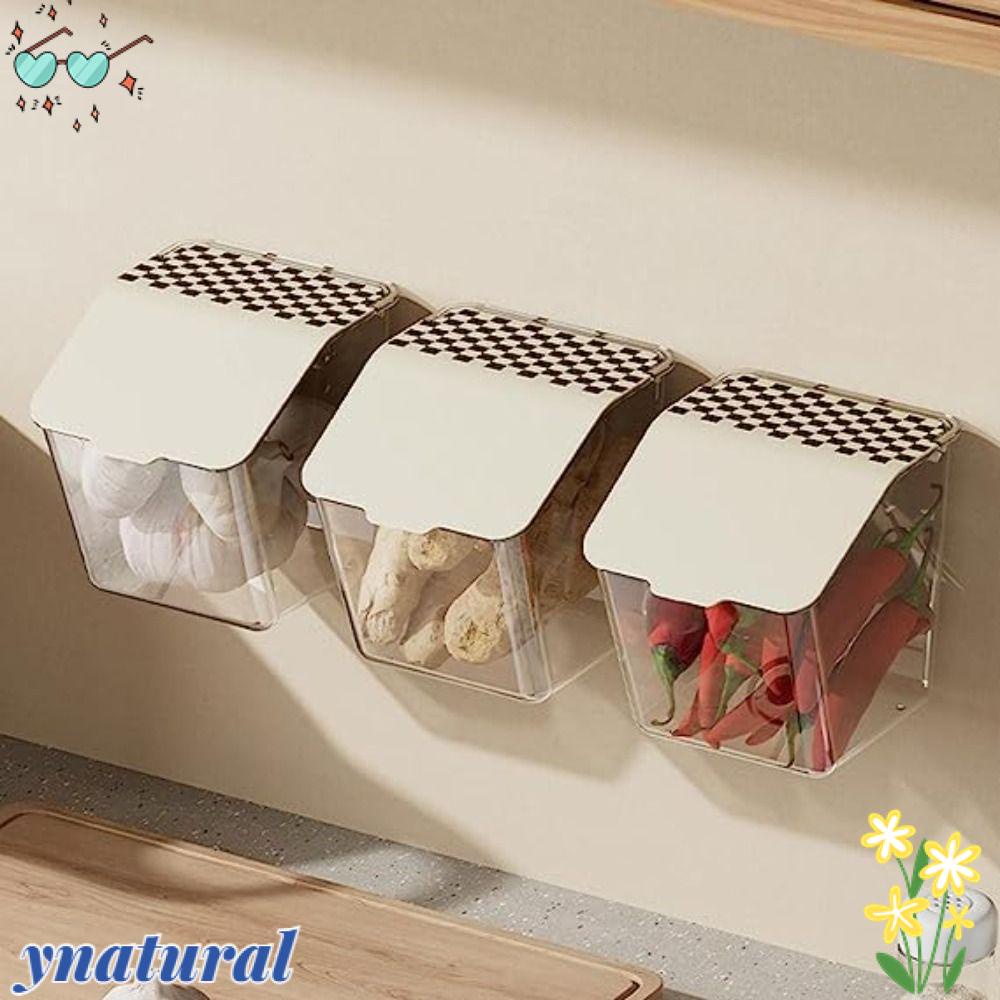 YNATURAL Hộp Nhựa Đựng Hành Tỏi Gừng Gắn Tường Siêu Bền Tiện Dụng Cho Nhà Bếp