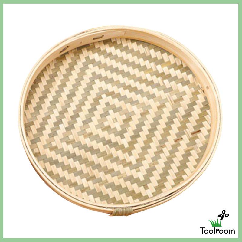 Giỏ Tre Đan Thủ Công Hình Tròn Dùng Để Đựng Đồ Trang Trí