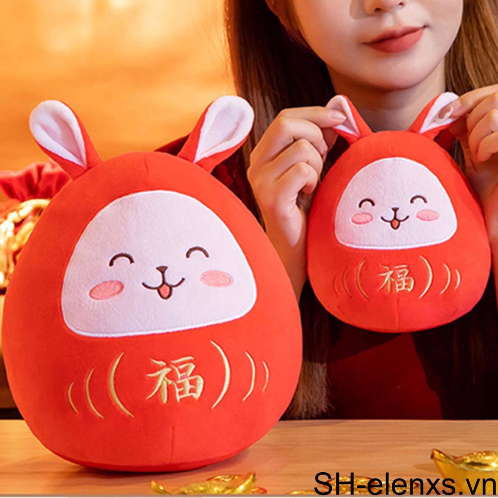 Gối Nhồi Bông Hình Đôi Mắt Tròn 18cm Trang Trí Nhà Cửa Dịp Năm Mới