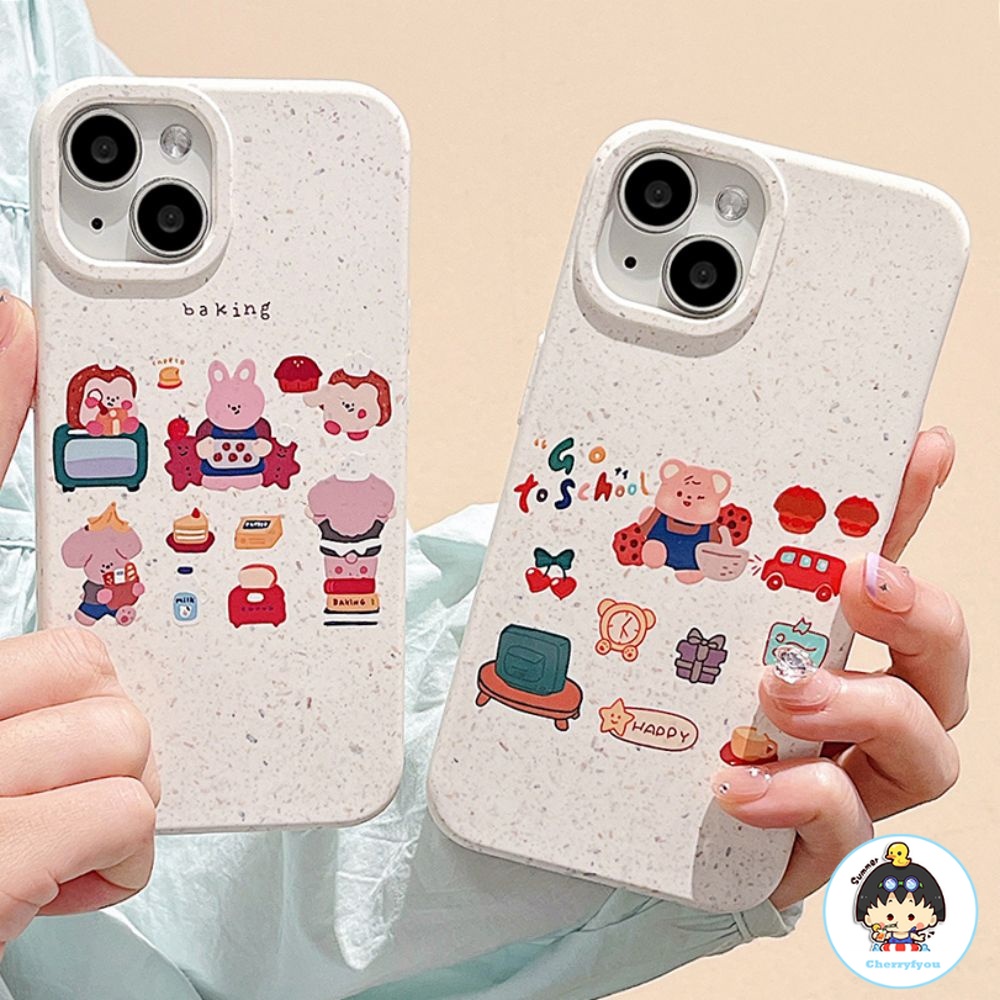 Ốp Điện Thoại TPU Mềm Chống Sốc In Hình Thú Hoạt Hình Dễ Thương Cho IPhone 14 13 12 11 Pro Max X XR 8 7 Plus