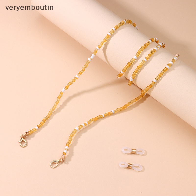 Dây Đeo Mắt Kính Đính Hạt Nhiều Màu Chống Trượt Cho Nữ