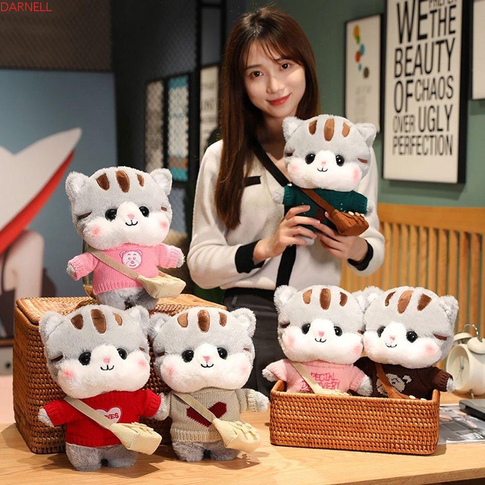 DARNELL Túi Đeo Chéo Bằng Vải Bông Mềm Hình Mèo Hoạt Hình Dễ Thương Cho Mèo Cưng