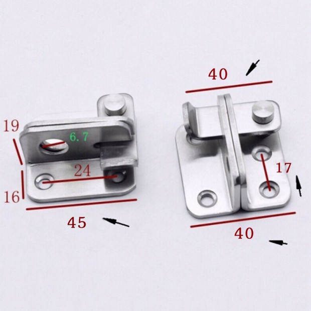 Chốt Khóa Cửa Bằng Thép Không Gỉ Tiện Dụng Cho Tủ Quần Áo / Garage