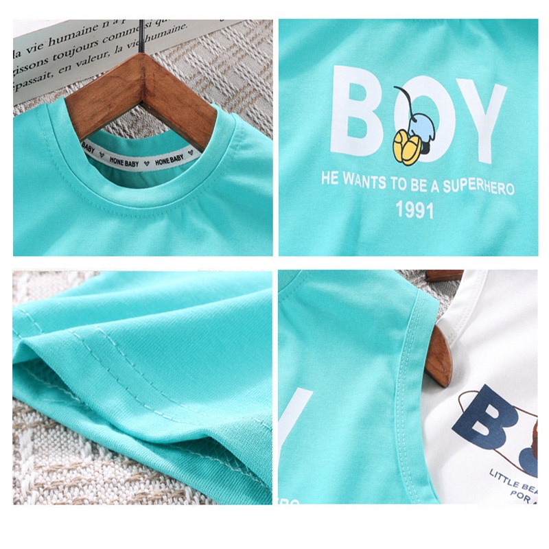 Planet 1 Áo Ba Lỗ Thể Thao Thời Trang Cho Bé Trai