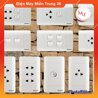 Ổ cắm điện sino âm tường, mặt hai công tắc ổ cắm điện sino, ổ đôi sino