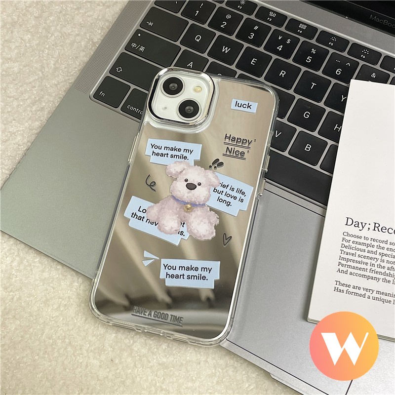 Ốp Điện Thoại Tráng Gương Chống Sốc In Hình Chó / Mèo Dễ Thương Cho IPhone 12 13 11 Pro Max 11 14 13 12 Pro Max 14 Pro