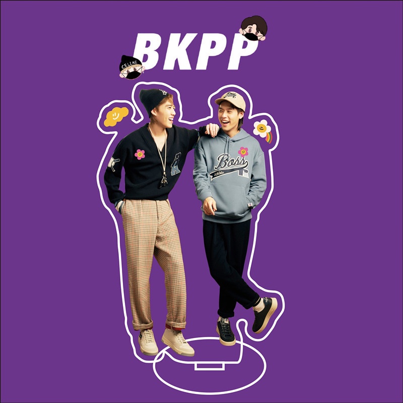 Sy2 BKPP Billkin Móc Khóa Hai Mặt Bằng acrylic In Chữ My Love As Your Heart YS2