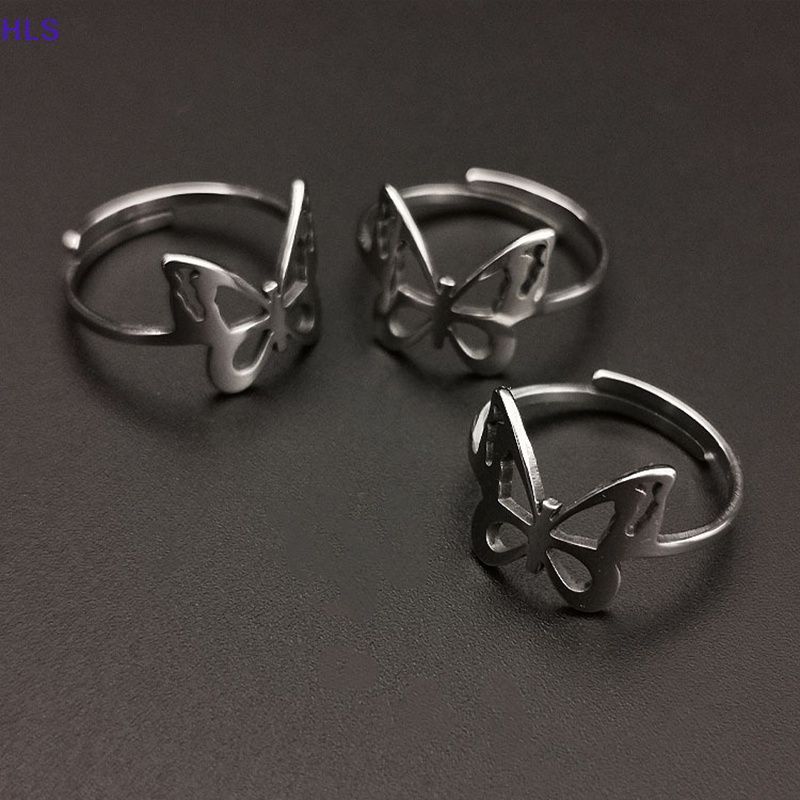 Nhẫn Hình Bướm Hình Học Tối Giản Có Thể Điều Chỉnh Cho Nữ