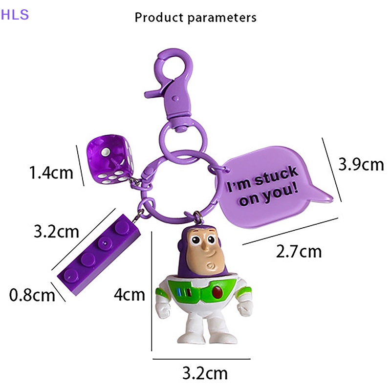 Móc Khóa Xe Hơi Ba Mắt Tạo Hình Buzz Lightyear Woody