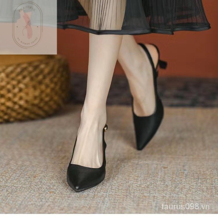 Giày Sandal Cao Su Đế Thấp 3cm Thời Trang Thanh Lịch PU