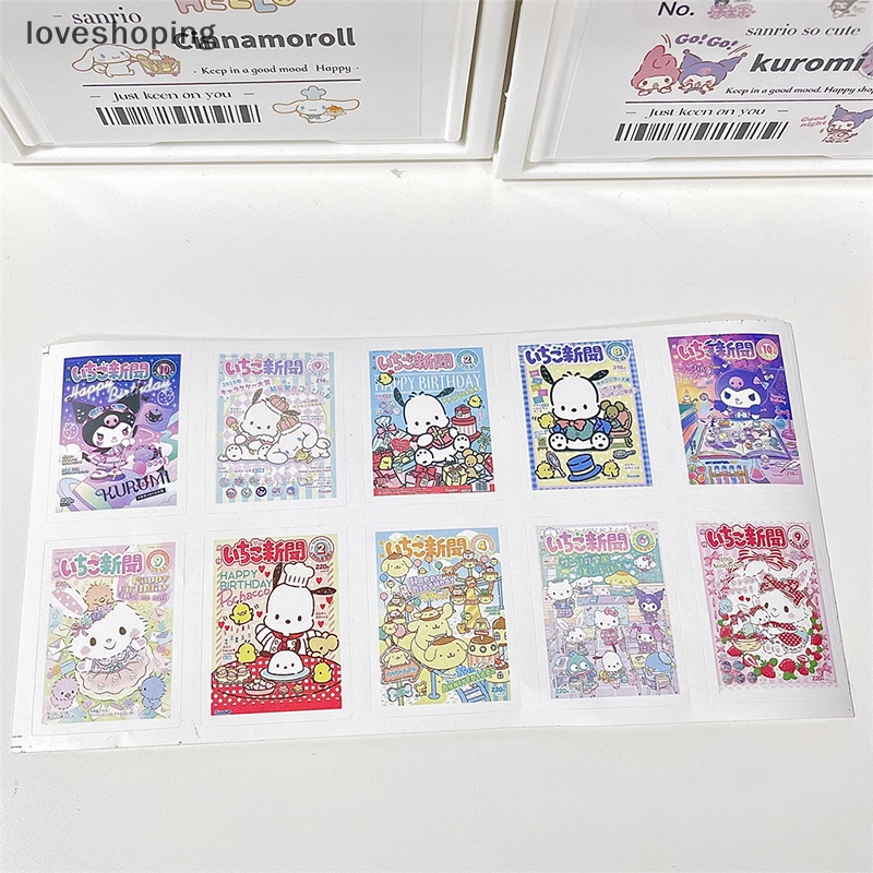 Bộ 100 Sticker Hoạt Hình Cinnamoroll Hello Kitty Kuromi My Melody Pompompurin Pochacco Dễ Thương Dùng Làm Quà Tặng Sinh Nhật Cho Bé Gái