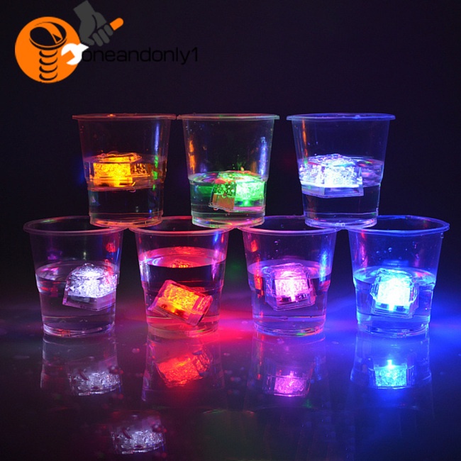 [COD] Ly Uống Rượu Có Đèn LED Phát Sáng Hình Viên Đá Cho Tiệc Cưới / Quán Bar / Lễ Hội