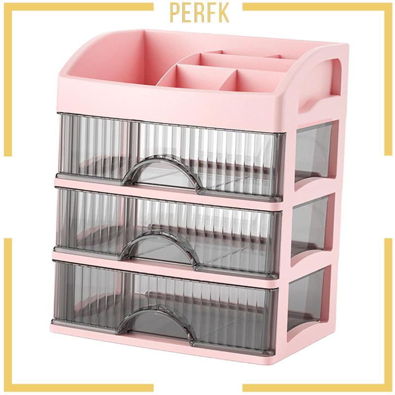 Hộp Đựng Mỹ Phẩm Để Bàn Có Ngăn Kéo Trong Suốt