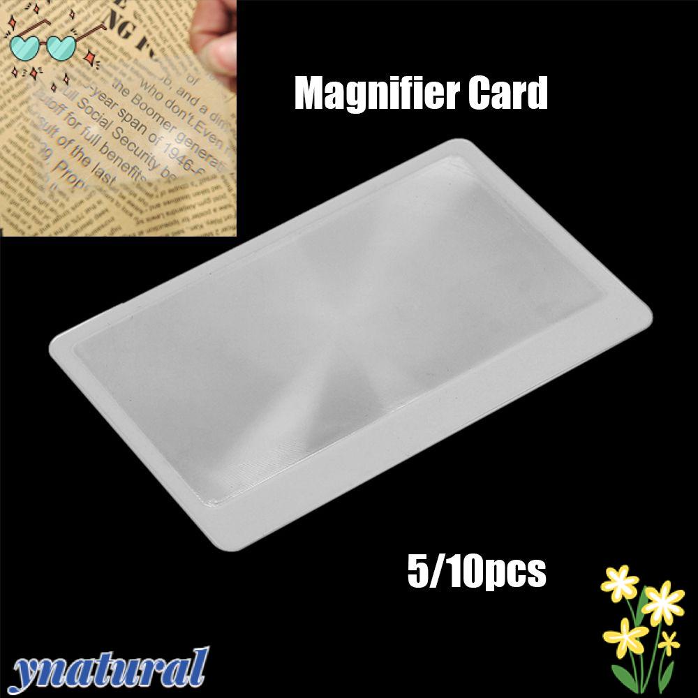 YNATURAL Set 5 / 10 Kính Lúp Bỏ Túi 3 X Trong Suốt Tiện Dụng