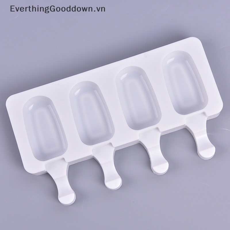 Khuôn Silicon Làm Kem Que Gồm 4 Ngăn Tiện Dụng