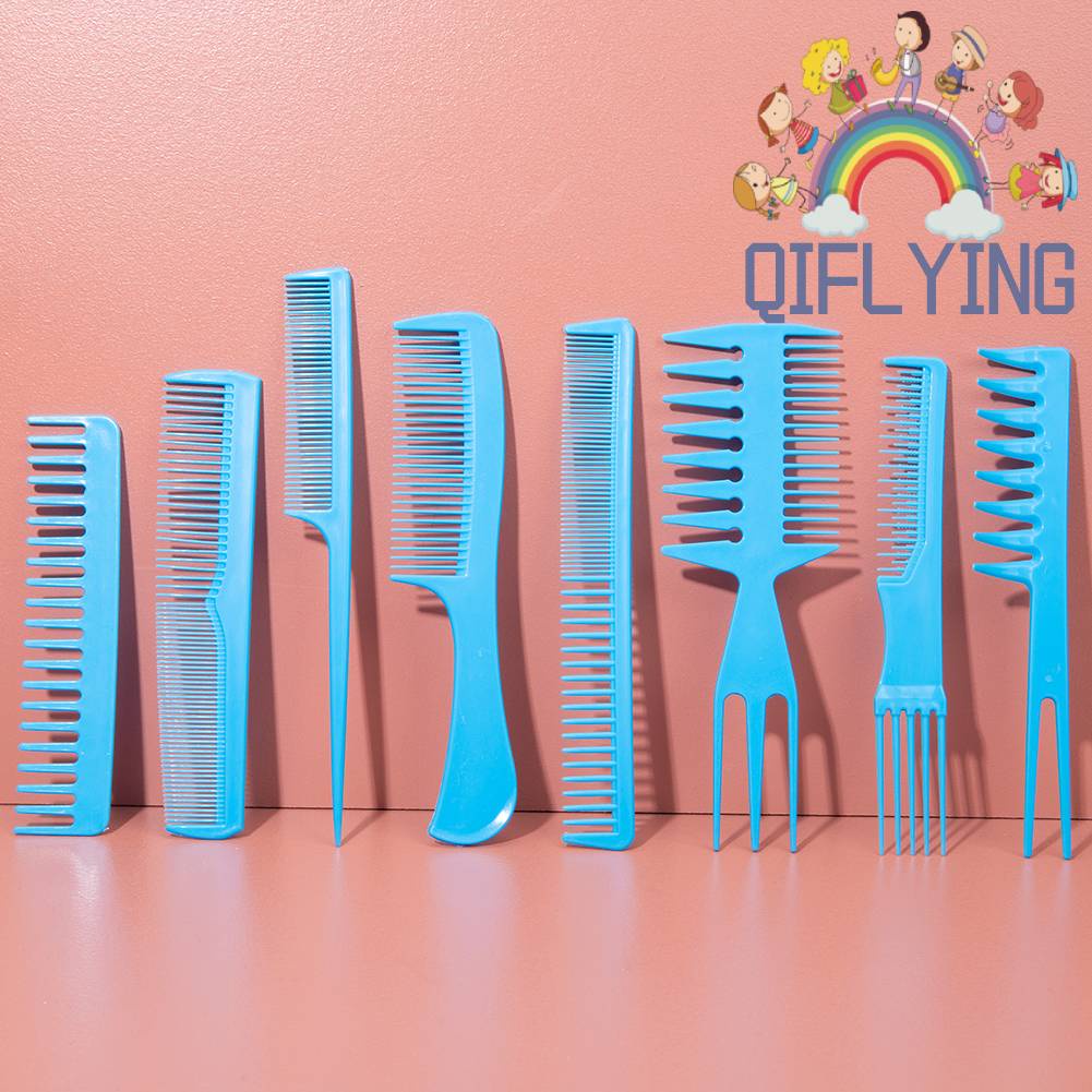 Set 8 Lược Chải Thẳng Râu Chuyên Nghiệp Không Độc Hại