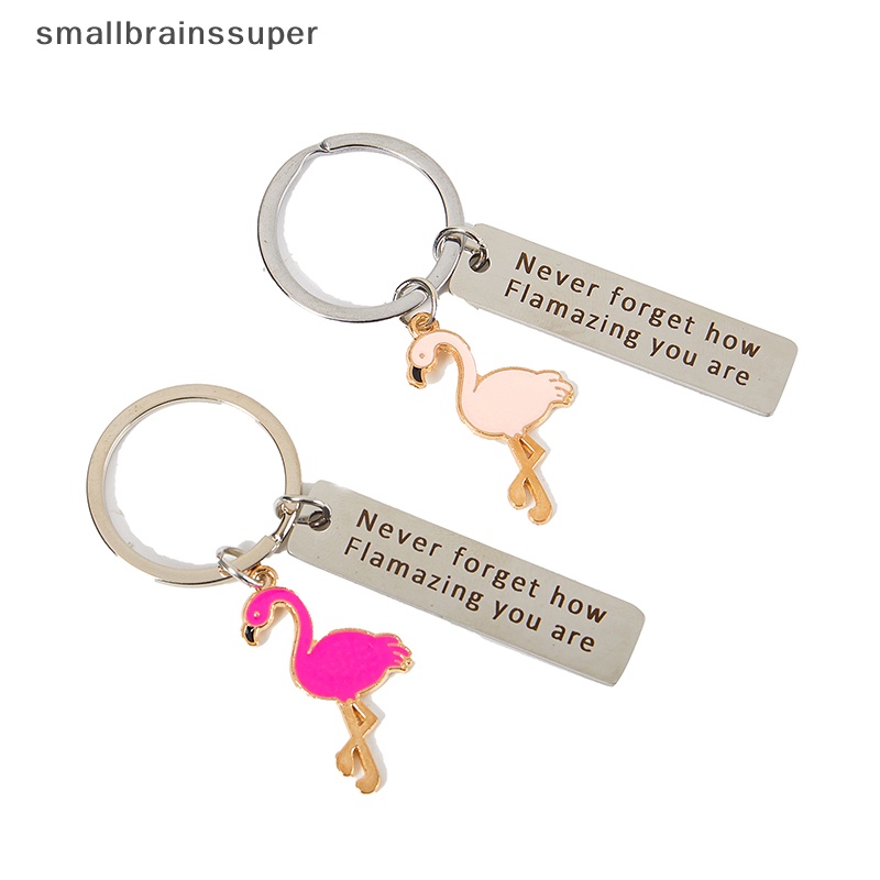 Smallbrainssuper Móc Chìa Khóa Bằng Thép Không Gỉ Mặt Chim Hồng Hạc Thời Trang Không Bao Giờ Quên Làm Quà Tặng Bạn Là Nhung Sáng Tạo SBS