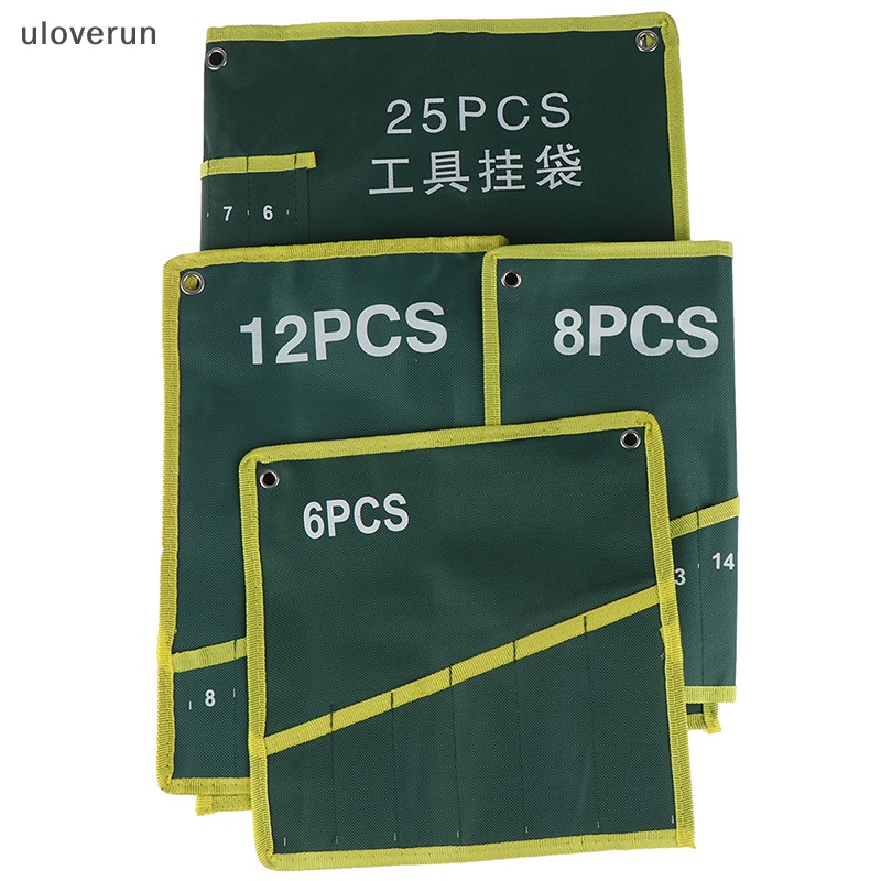 Túi Cuộn Vải Canvas 6 / 8 / 12 / 25 Ngăn Đựng Cờ Lê Tiện Dụng