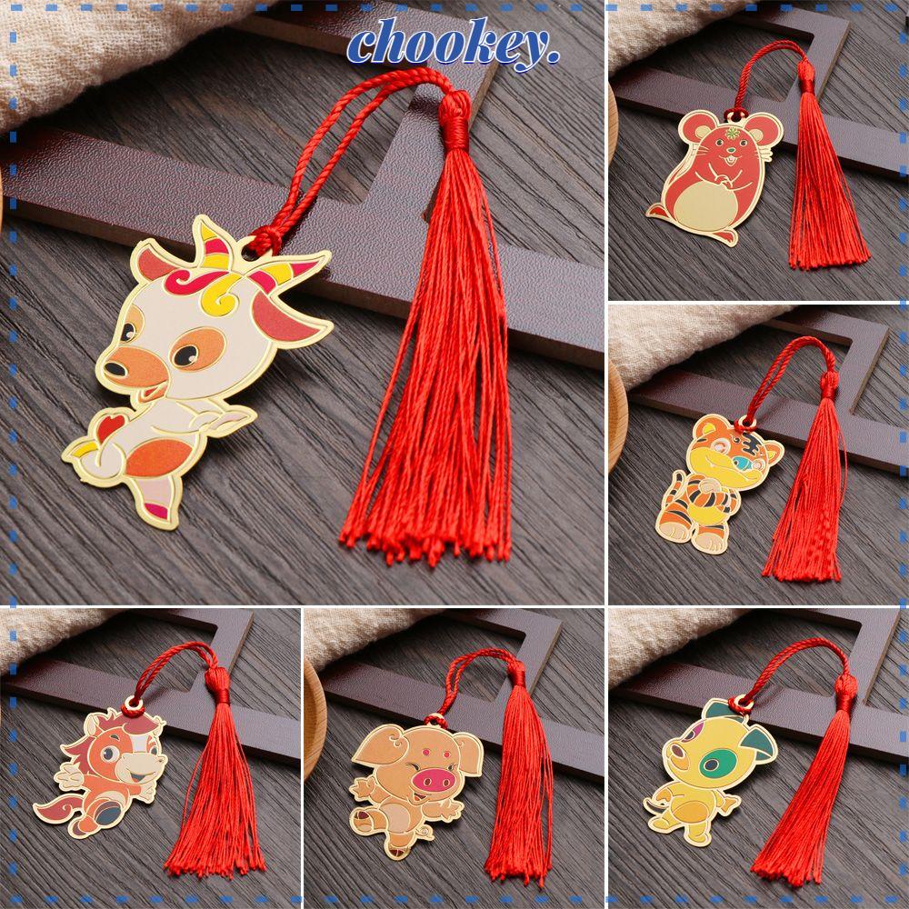 CHOOKEY Kẹp Sách Phối Tua Rua Phong Cách Trung Hoa Mừng Năm Mới