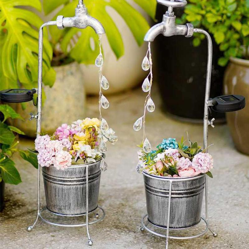 Đèn Lối Đi Bằng Sắt Bền Chống Nước Sử Dụng Năng Lượng Mặt Trời Cổ Điển Trang Trí Nhà Cửa / Lối Đi / Ban Công /