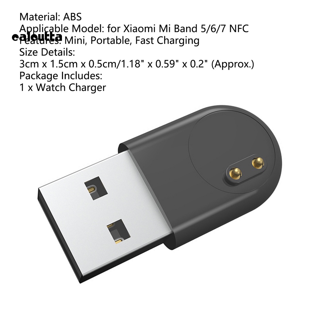 Đế Sạc Nhanh Mini Cổng USB Cho Đồng Hồ Thông Minh Xiaomi Mi Band 5 / 6 / 7 NFC