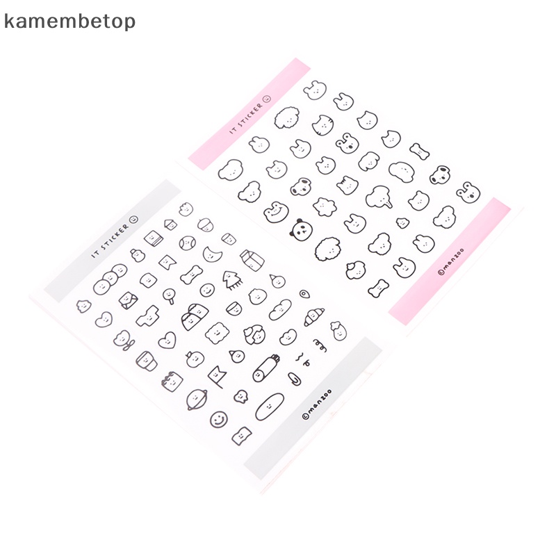 Bộ 10 Miếng Dán Trang Trí Điện Thoại / Sổ Tay Hình Động Vật Mini Dễ Thương