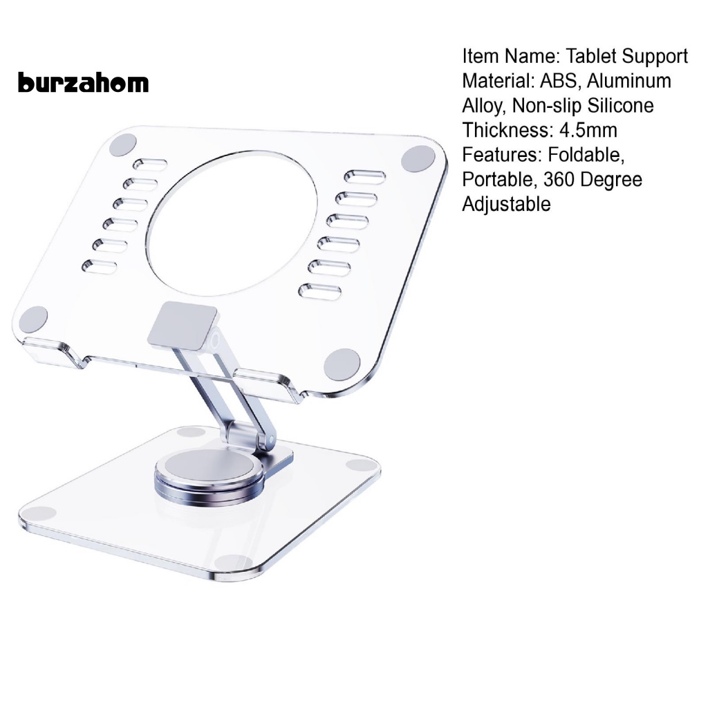 Giá Đỡ Máy Tính Bảng Trong Suốt Chống Trượt Xoay 360 Độ Tiện Dụng
