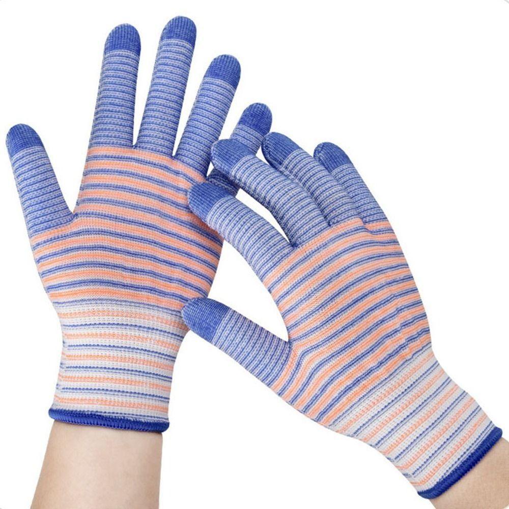 BARRY 1 Đôi Găng Tay Công Nghiệp Kẻ Sọc Chống Trượt Thoáng Khí Cho Nam