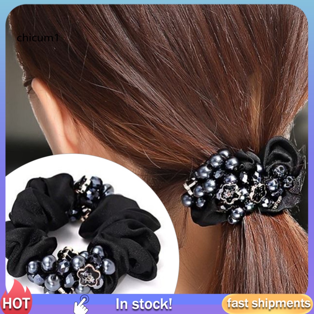 Dây Buộc Tóc CC Siêu Mềm Co Giãn Chống Trượt Sang Trọng Dành Cho Nữ