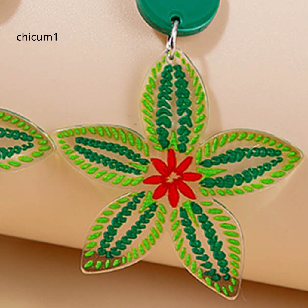 1 Cặp Bông Tai Acrylic Bóng Nhiều Màu Sắc Họa Tiết Hoa Ngôi Sao Hình Học Thời Trang Cho Nữ