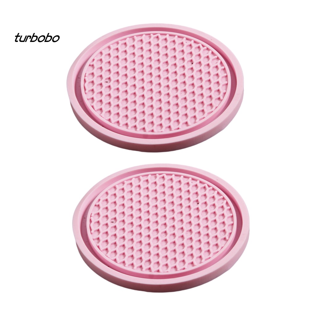 Set 2 Miếng Lót Ly Mềm Mại Chống Trượt Thiết Kế Kiểu Tổ Ong Tiện Lợi Cho Xe Hơi