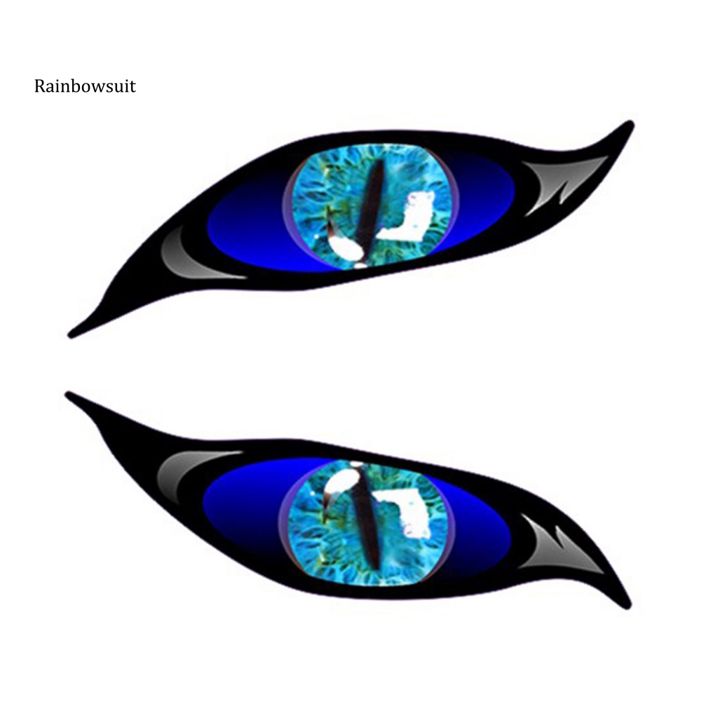 Bộ 2 Miếng Dán Phản Quang Chống Nắng Hình Đôi Mắt Quỷ Vui Nhộn Cho Xe Hơi