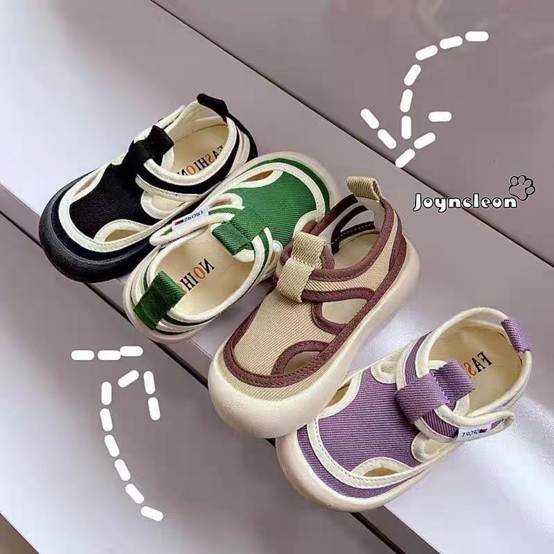 Joyncleon Xăng đan canvas Khóa Dán Dành Cho Trẻ Mẫu Giáo
