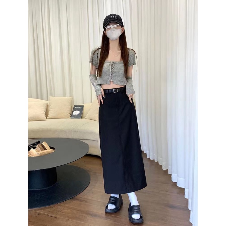 IMAODOU Chân Váy Chữ a Lửng Lưng Cao Thời Trang Mùa Xuân 2023 Dành Cho Nữ