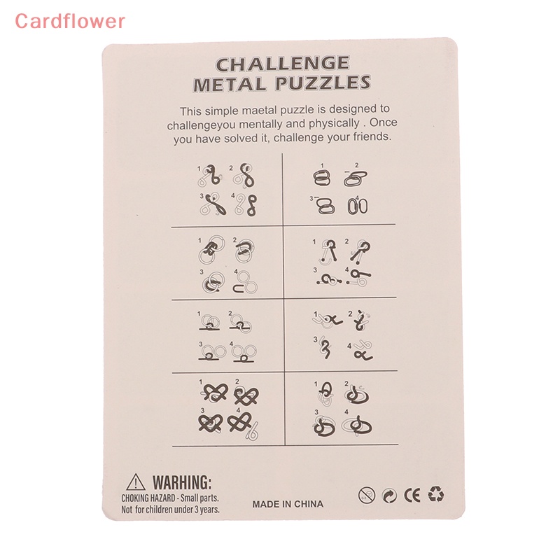 Bộ 8 Món Đồ Chơi Xếp Hình Bằng Kim Loại Giáo Dục Cho Bé Và Người Lớn