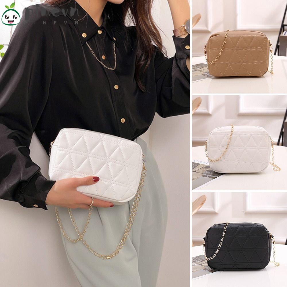 PINEVN Túi Đeo Chéo Dáng Vuông Thêu Họa Tiết Thời Trang