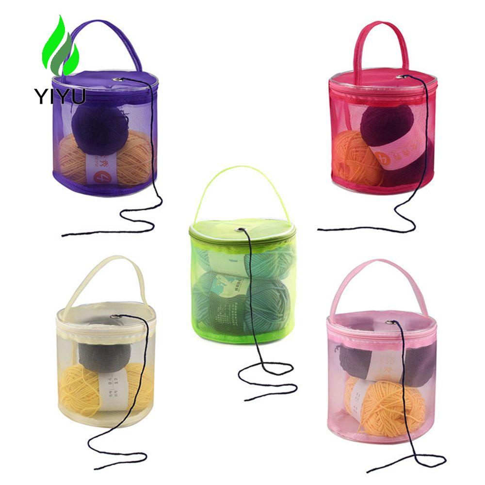 YIYU 1 Hộp Đựng Cuộn Len DIY Bằng Nylon Có Khóa Kéo Tiện Dụng