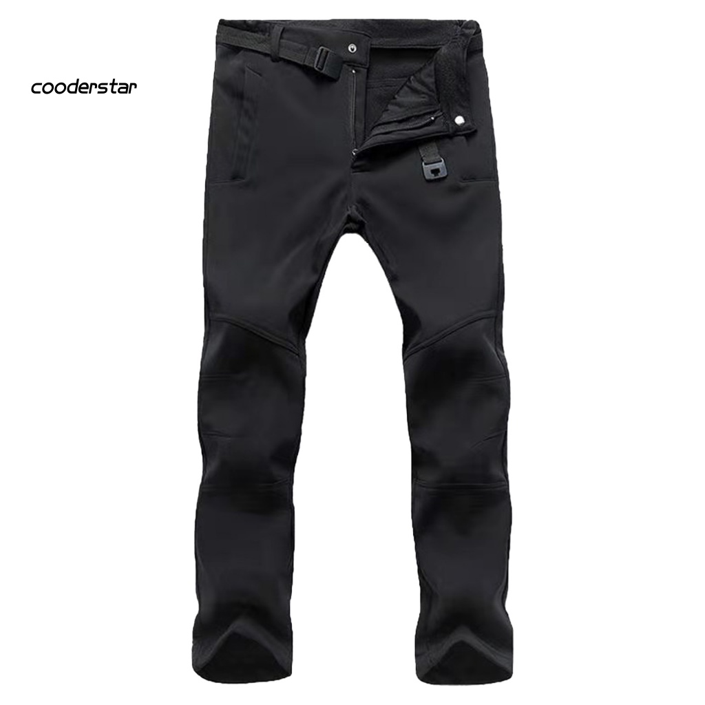 Quần Dài Leo Núi Vải Lông Cừu Dày Dặn Co Giãn Chống Gió Chống Thấm Nước Cho Nam