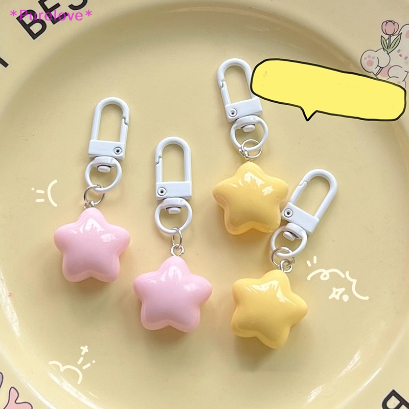 Móc Khóa Hình Ngôi Sao Năm Cánh Màu Kẹo Ngọt Xinh Xắn Mới