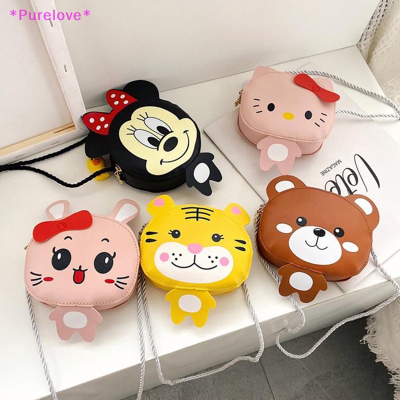 Túi Da PU Đeo Chéo Mini In Họa Tiết Hoạt Hình Dễ Thương Cho Bé Gái Mới
