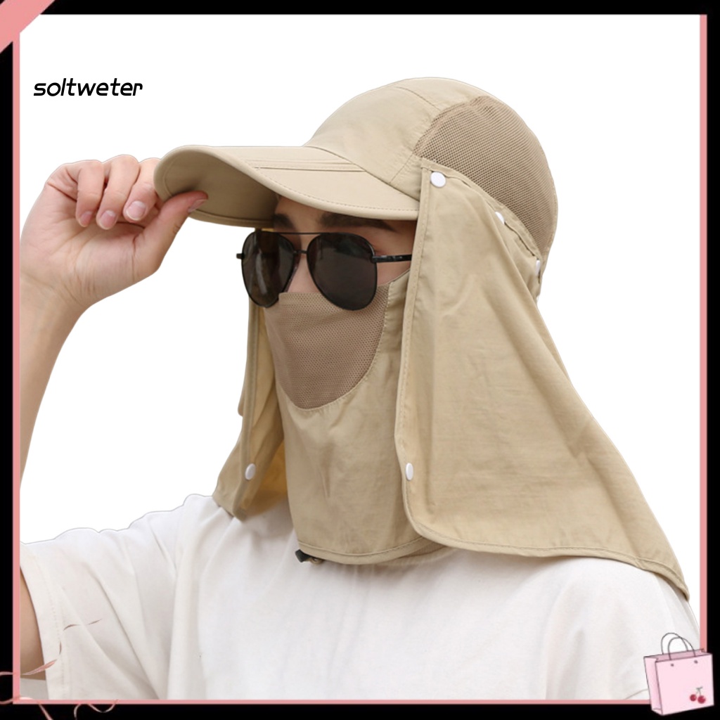 Mũ Trùm Đầu Thoáng Khí Chống Tia UV Chống Gió Mau Khô Dùng Khi Đi Xe Đạp Ngoài Trời