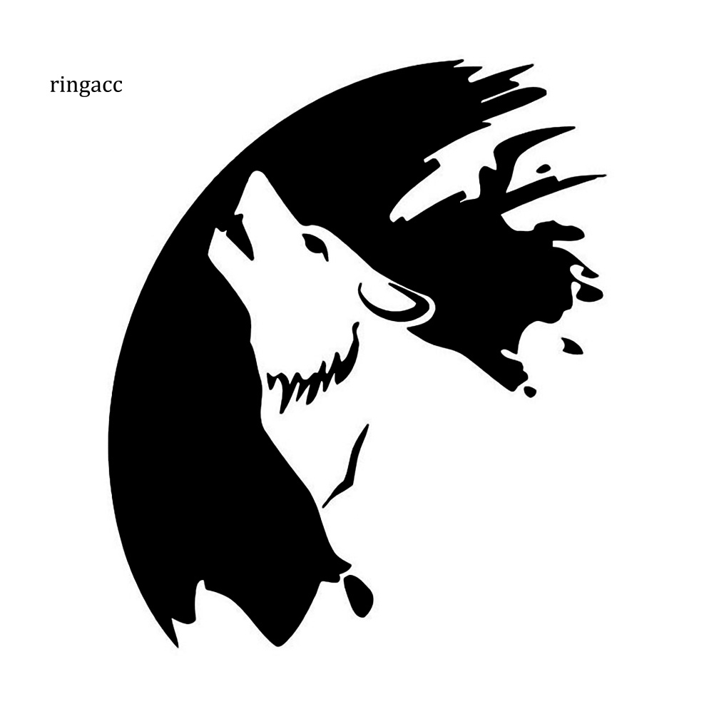 Đề Can Phản Quang Dán Trang Trí Thân / Cửa Sổ Xe Hơi Hình Sói Thời Trang